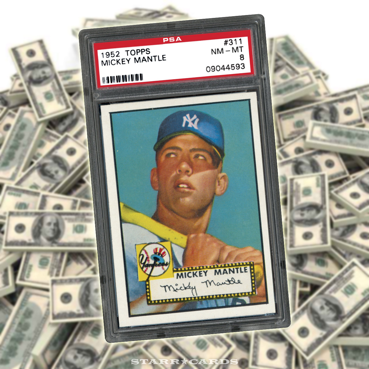 1952 Topps Mickey Mantle baseball card sets eBay record for trading card price