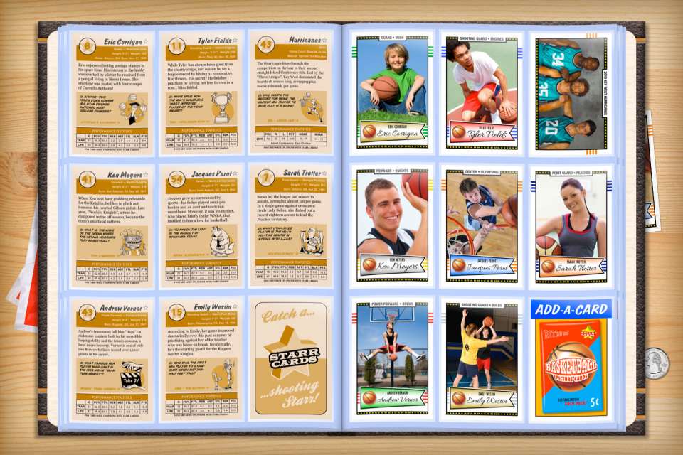 Make your own custom basketball cards with Starr Cards.