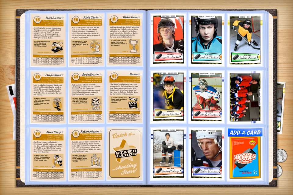 Make your own custom hockey cards with Starr Cards.