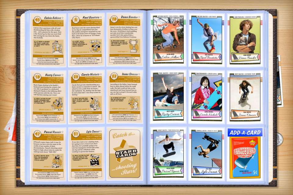 Make your own custom skateboarding cards with Starr Cards.