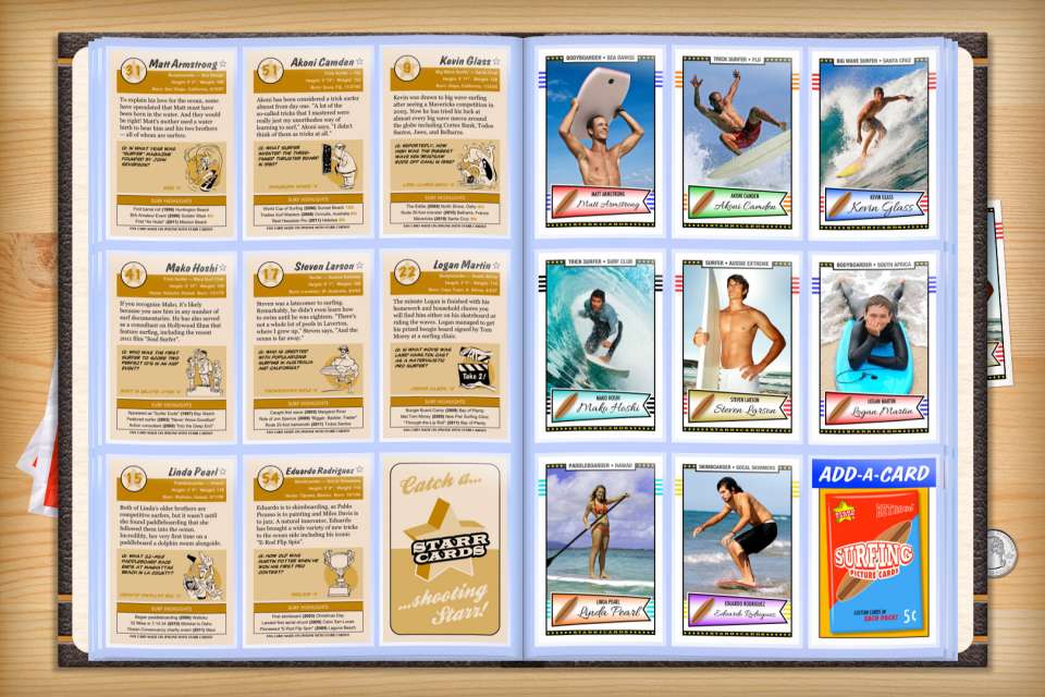 Make your own custom surfing cards with Starr Cards.