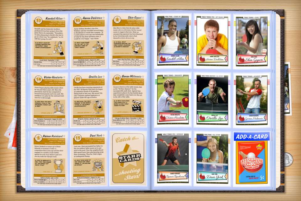 Make your own custom table tennis cards with Starr Cards.
