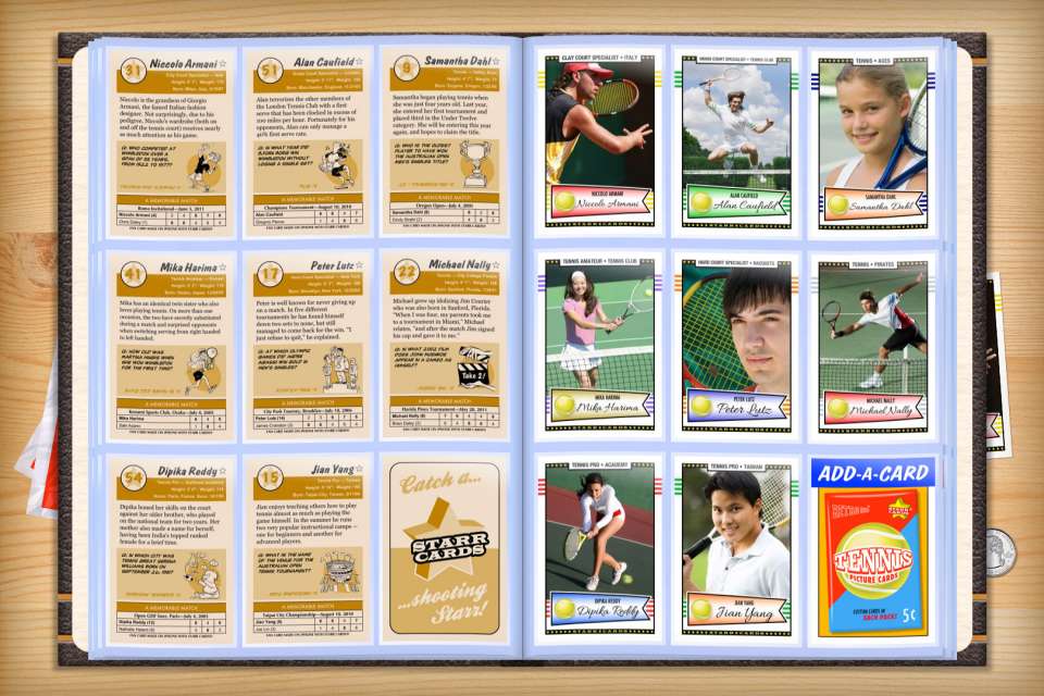 Make your own custom tennis cards with Starr Cards.