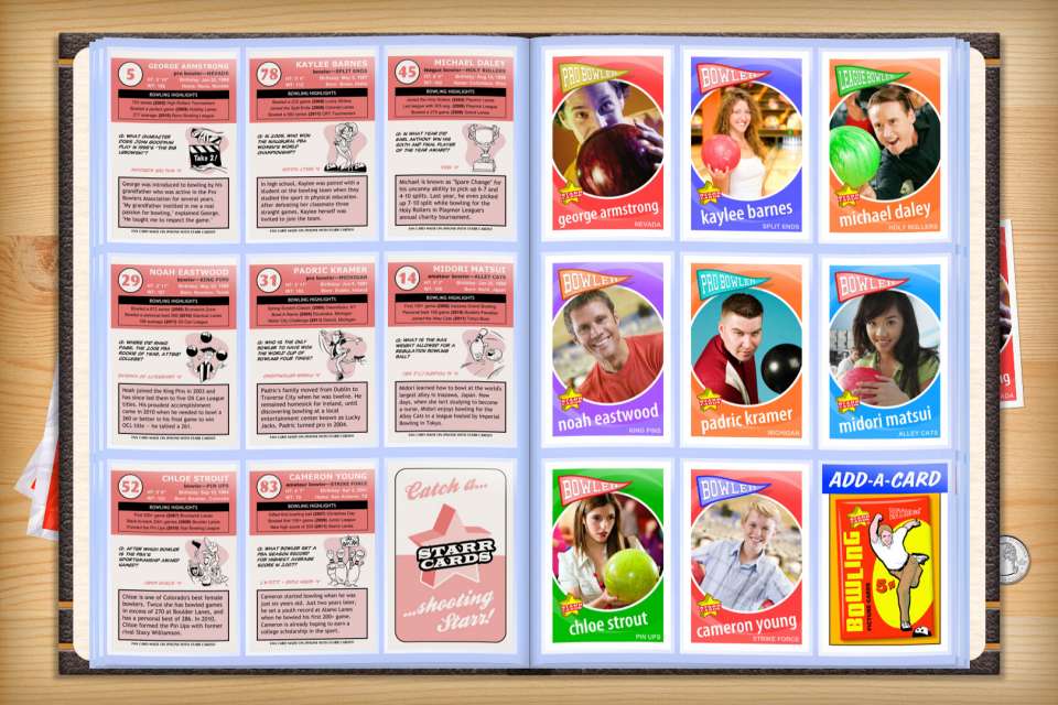 Make your own custom bowling cards with Starr Cards.