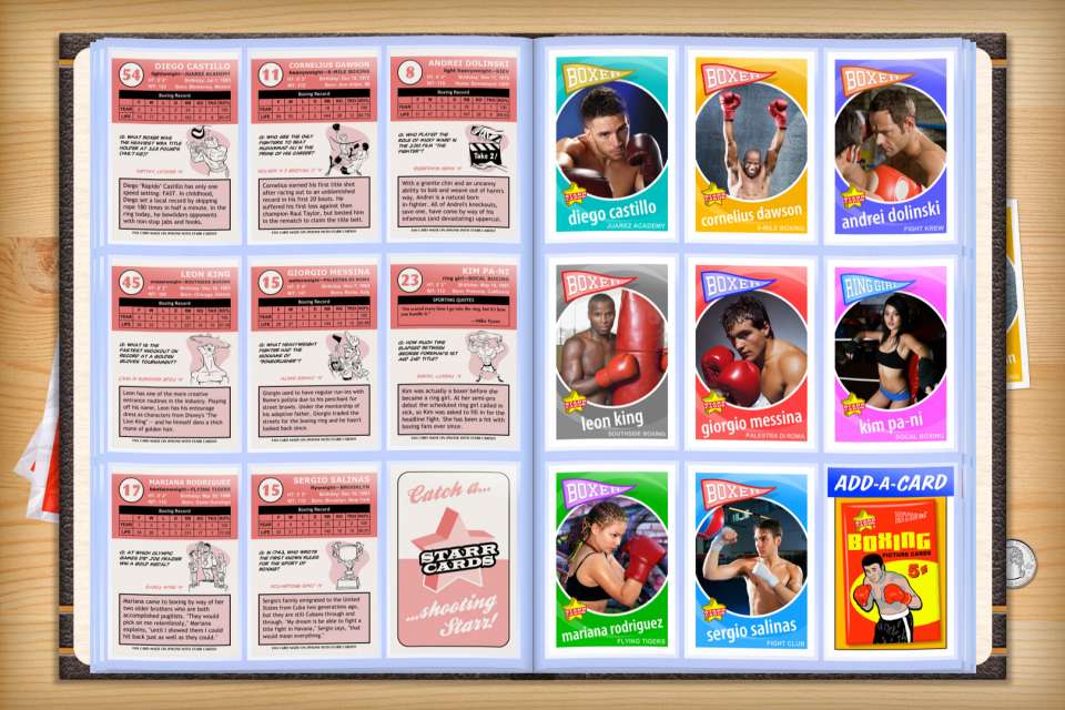 Make your own custom boxing cards with Starr Cards.