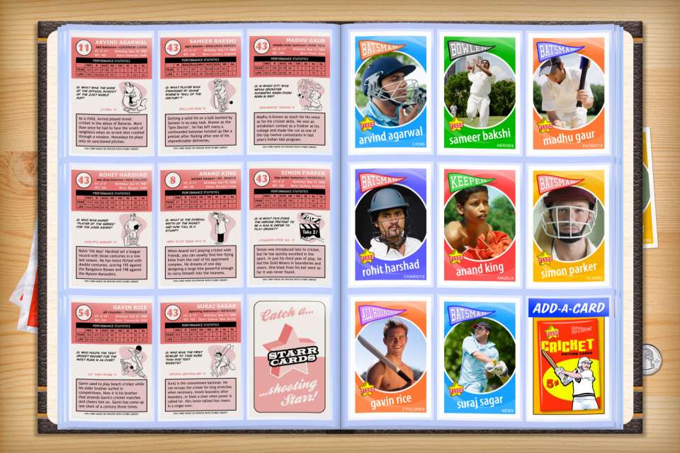 Make your own custom cricket cards with Starr Cards.