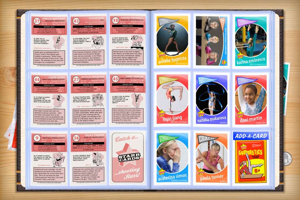 Make your own custom gymnastics cards with Starr Cards.
