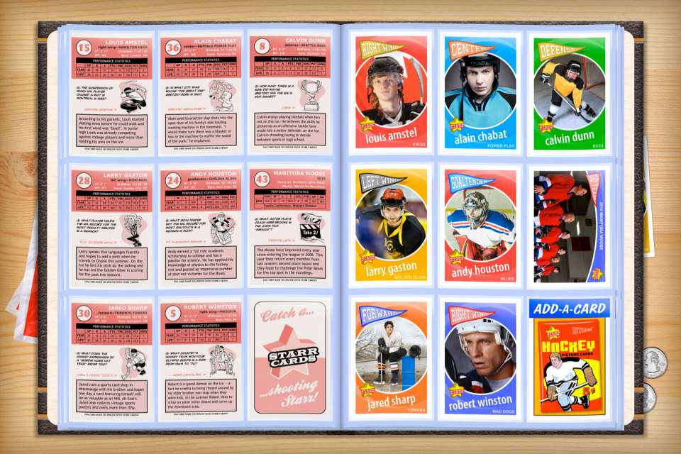 Make your own custom hockey cards with Starr Cards.