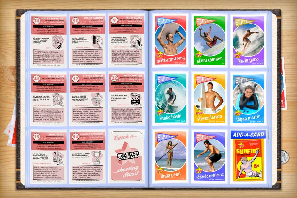 Make your own custom surfing cards with Starr Cards.
