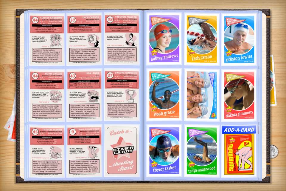 Make your own custom swimming cards with Starr Cards.