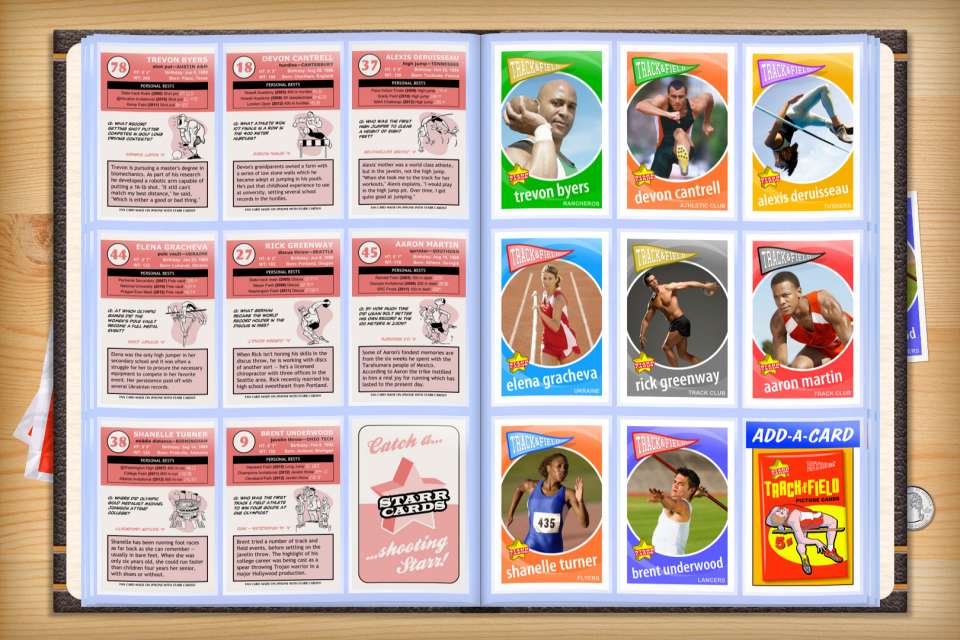 Make your own custom track and field cards with Starr Cards.