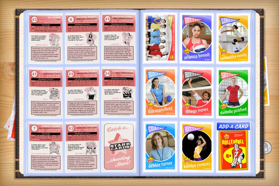 Make your own custom volleyball cards with Starr Cards.