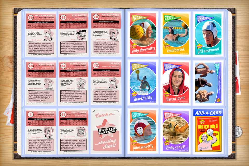 Make your own custom water polo cards with Starr Cards.