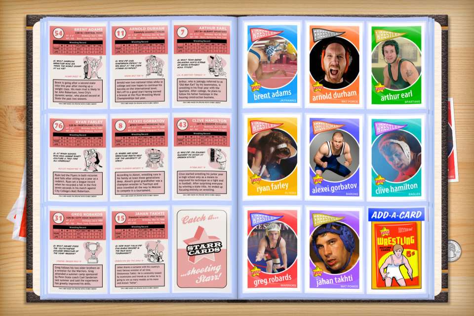 Make your own custom wrestling cards with Starr Cards.