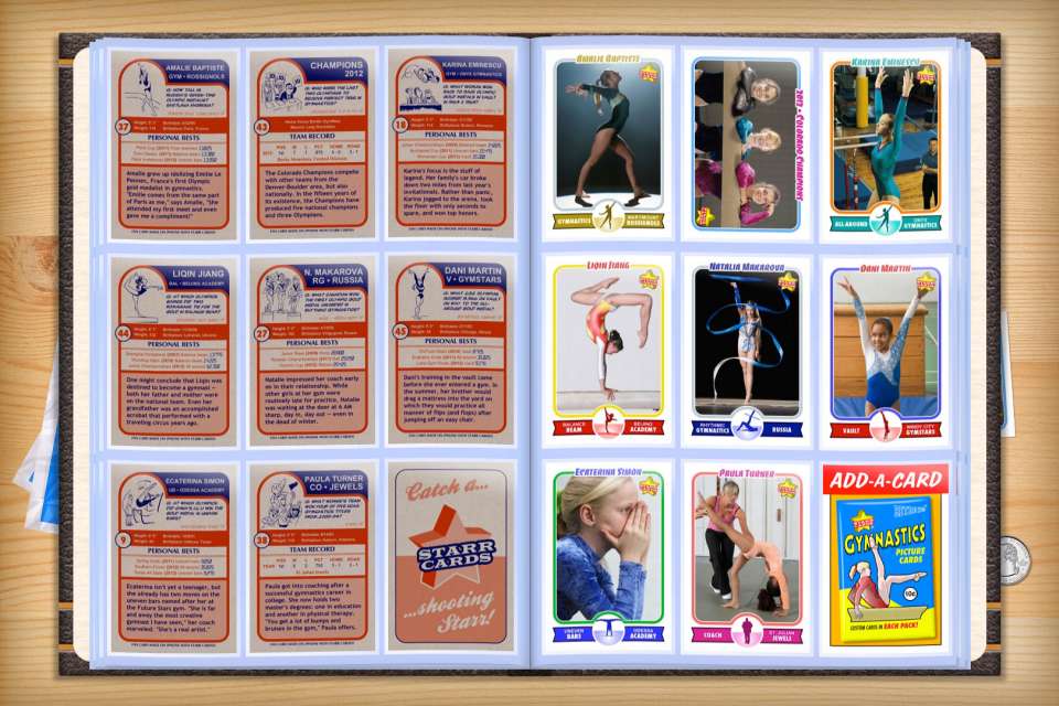 Make your own custom gymnastics cards with Starr Cards.