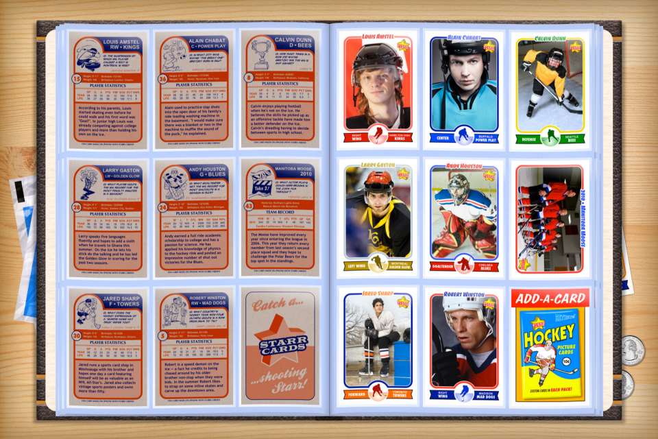 Make your own custom hockey cards with Starr Cards.