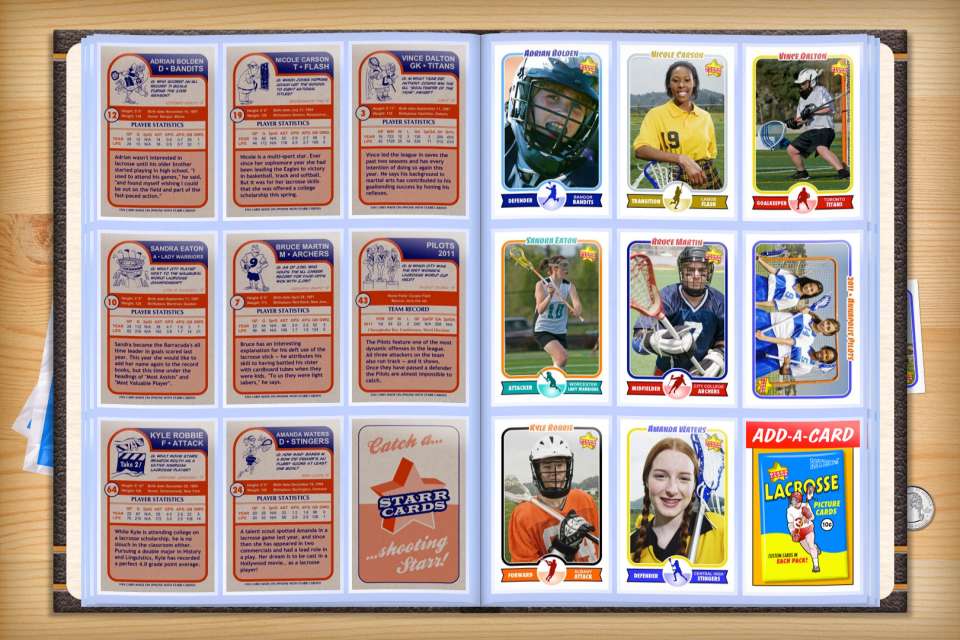 Make your own custom lacrosse cards with Starr Cards.
