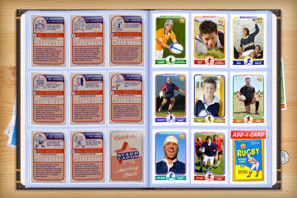 Make your own custom rugby cards with Starr Cards.