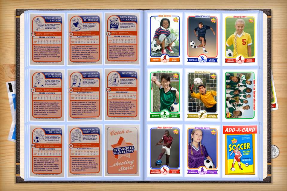 Make your own custom soccer cards with Starr Cards.