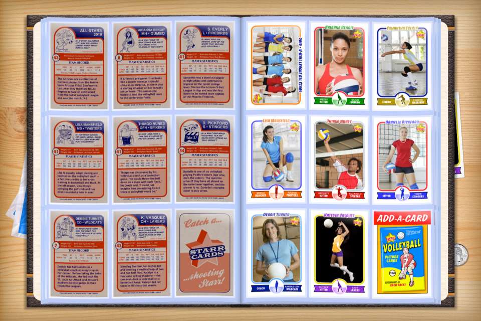 Make your own custom volleyball cards with Starr Cards.