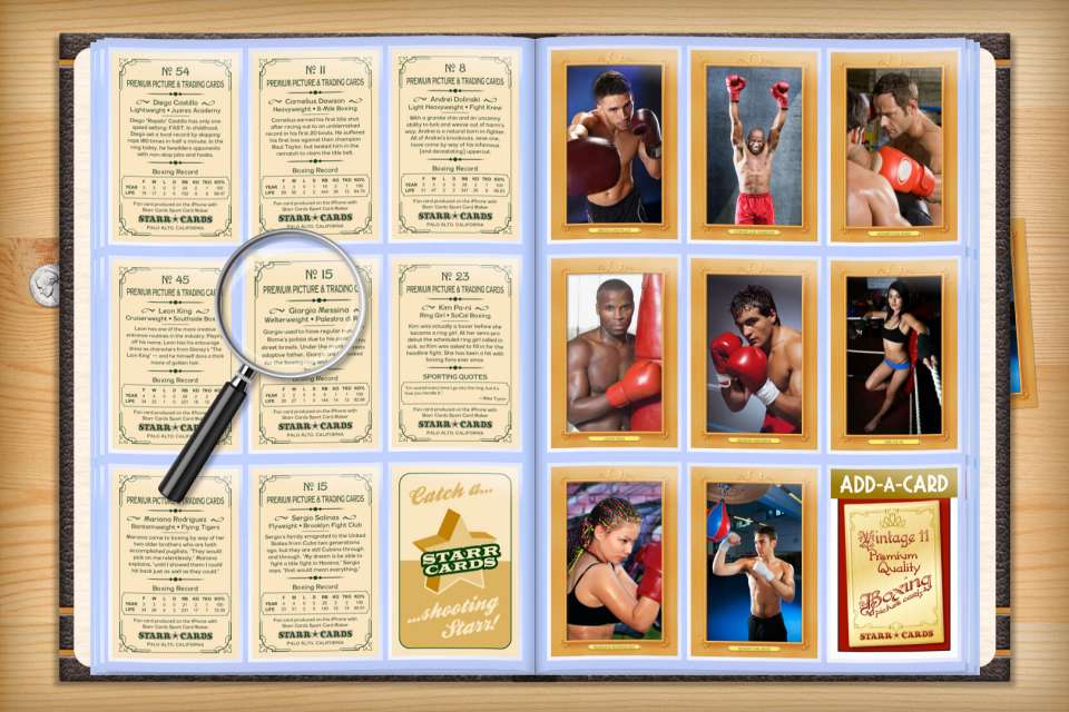 Make your own custom boxing cards with Starr Cards.