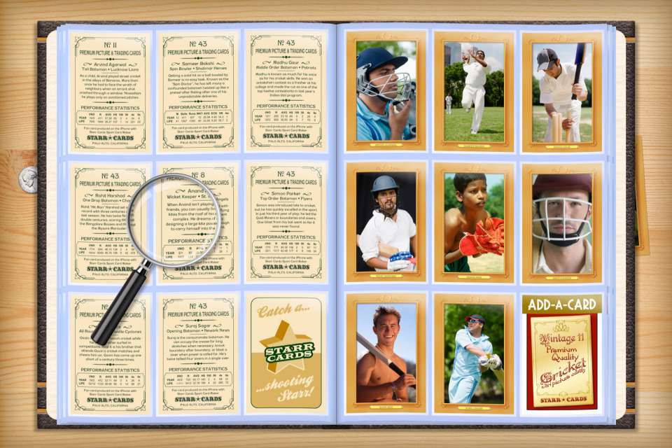Make your own custom cricket cards with Starr Cards.