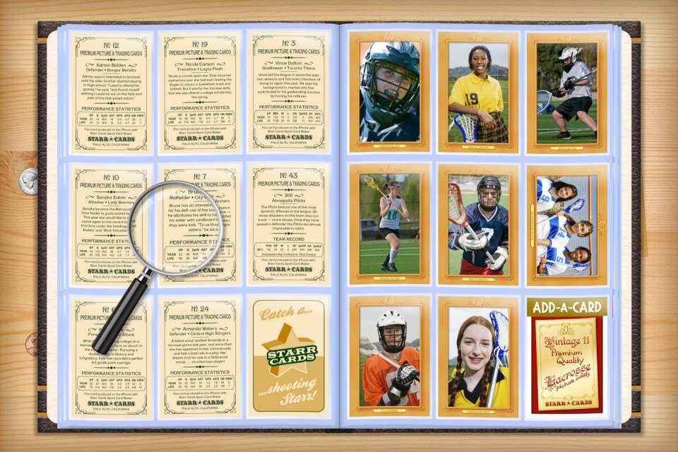 Make your own custom lacrosse cards with Starr Cards.