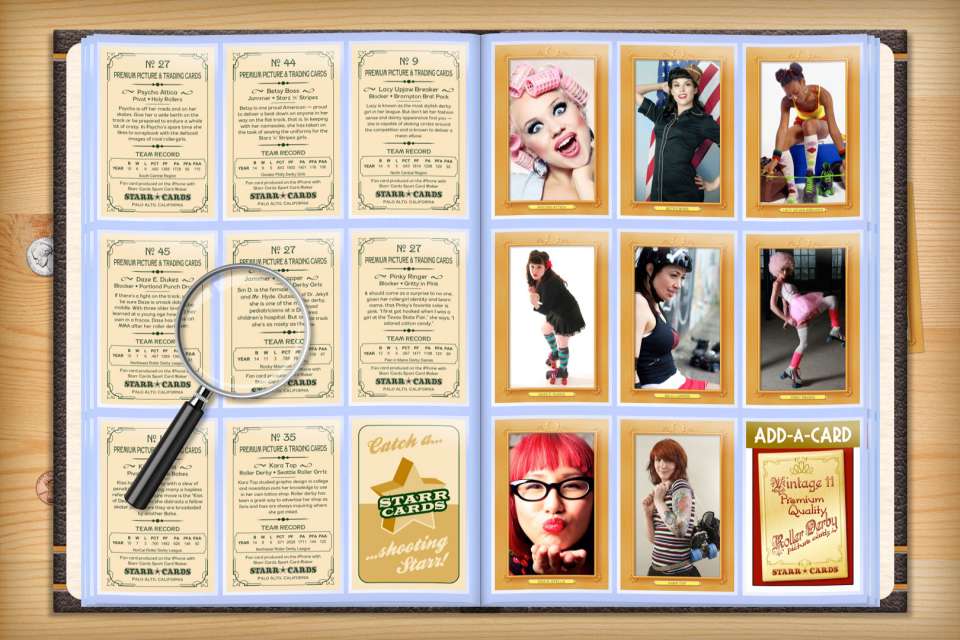 Make your own custom roller derby cards with Starr Cards.