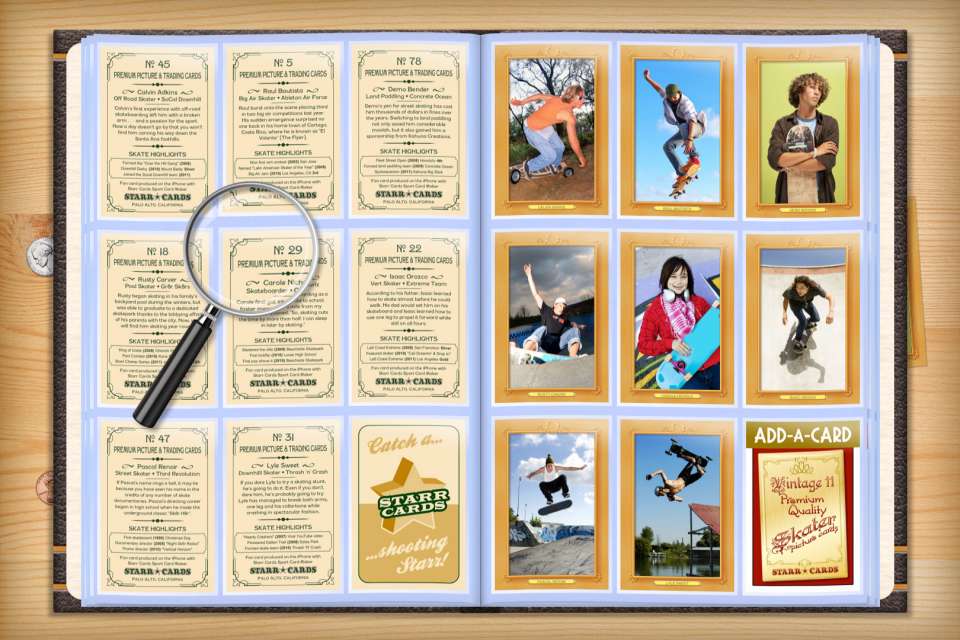 Make your own custom skateboarding cards with Starr Cards.