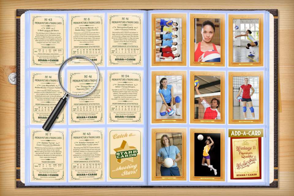 Make your own custom volleyball cards with Starr Cards.