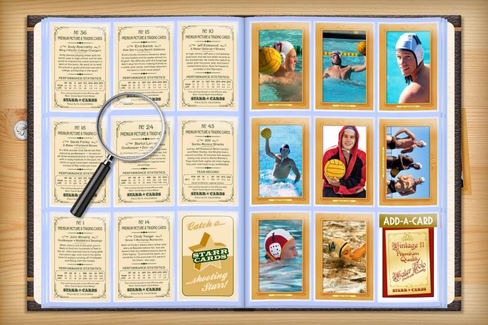 Make your own custom water polo cards with Starr Cards.