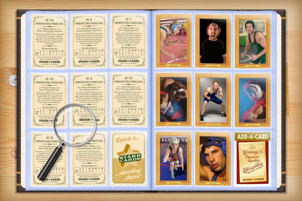 Make your own custom wrestling cards with Starr Cards.