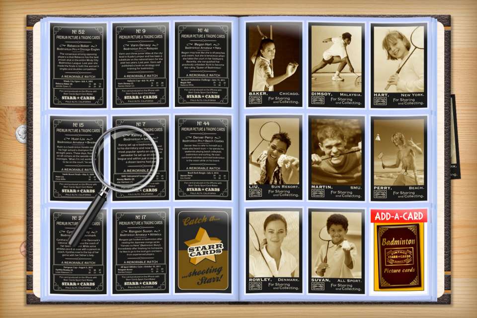 Make your own custom badminton cards with Starr Cards.