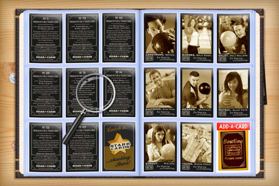 Make your own custom bowling cards with Starr Cards.