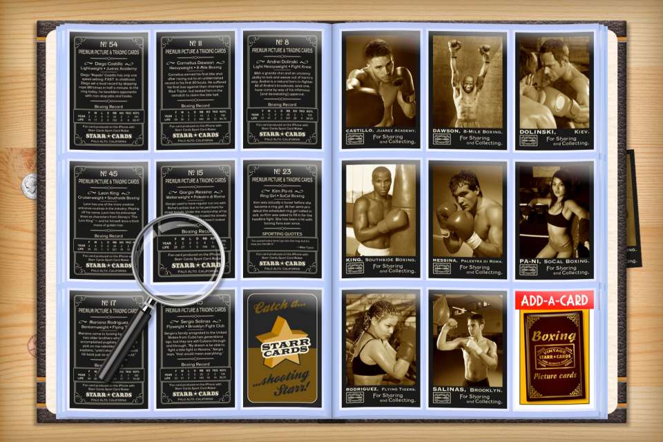 Make your own custom boxing cards with Starr Cards.