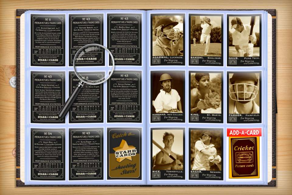 Make your own custom cricket cards with Starr Cards.