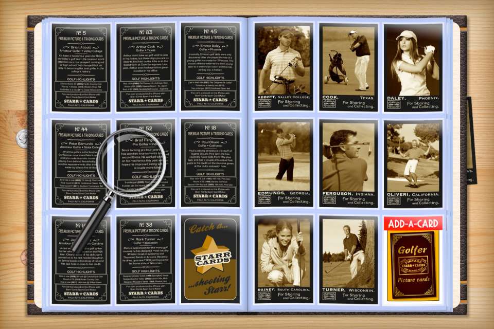 Make your own custom golf cards with Starr Cards.