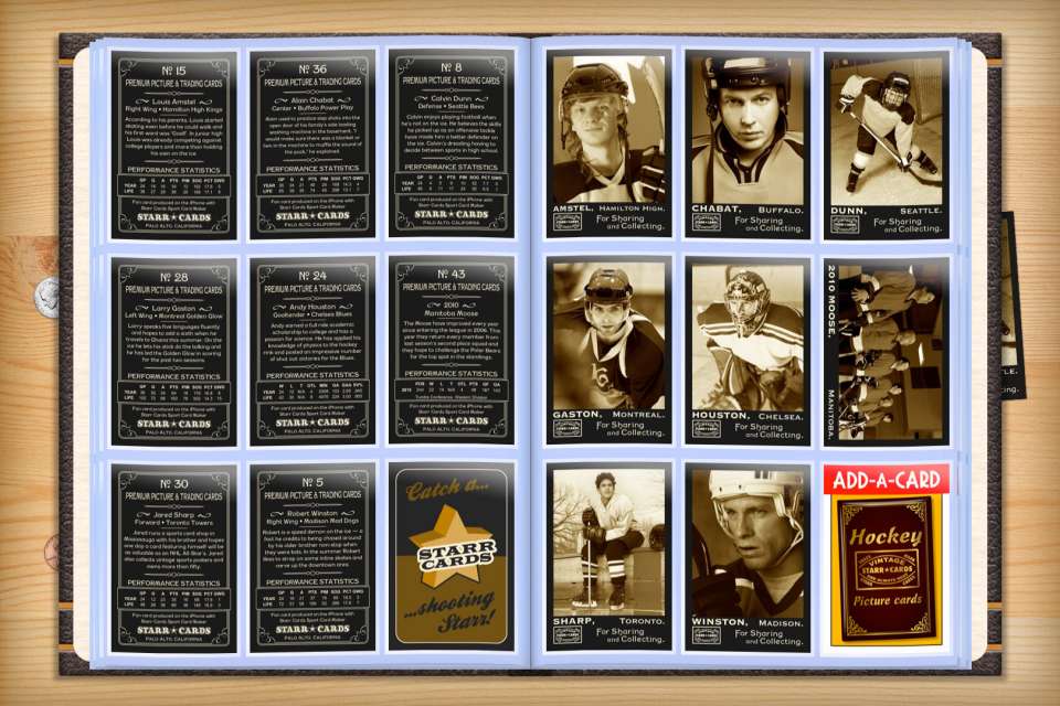 Make your own custom hockey cards with Starr Cards.