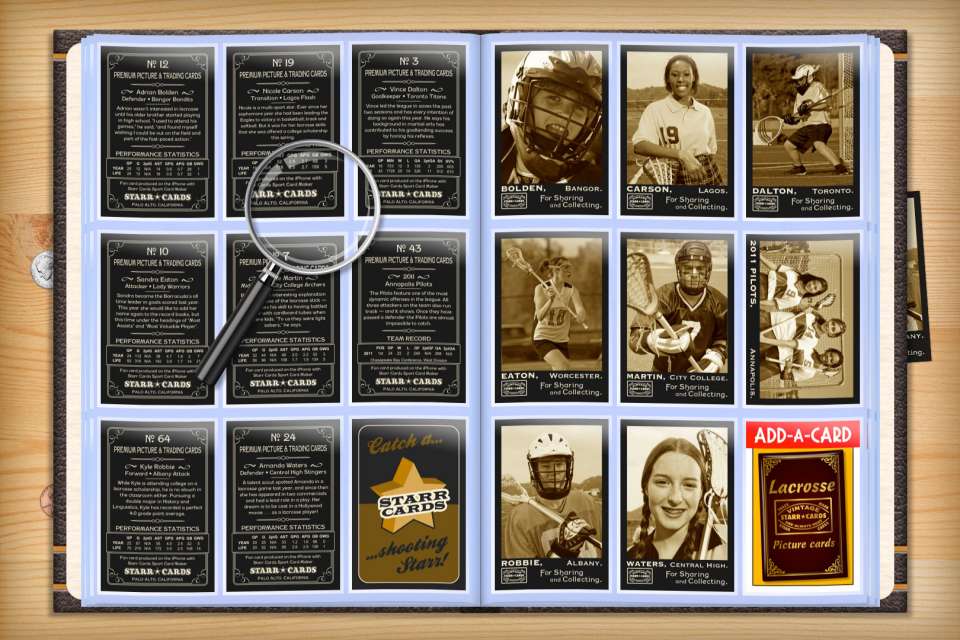 Make your own custom lacrosse cards with Starr Cards.