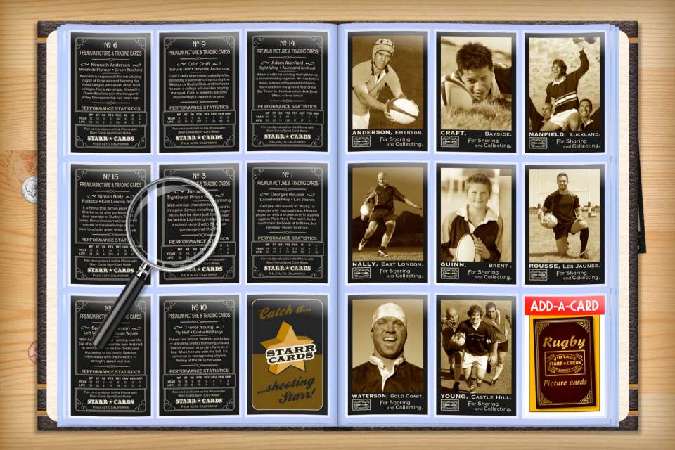 Make your own custom rugby cards with Starr Cards.