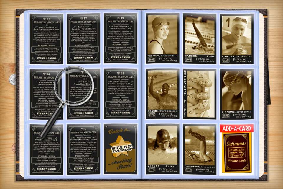 Make your own custom swimming cards with Starr Cards.