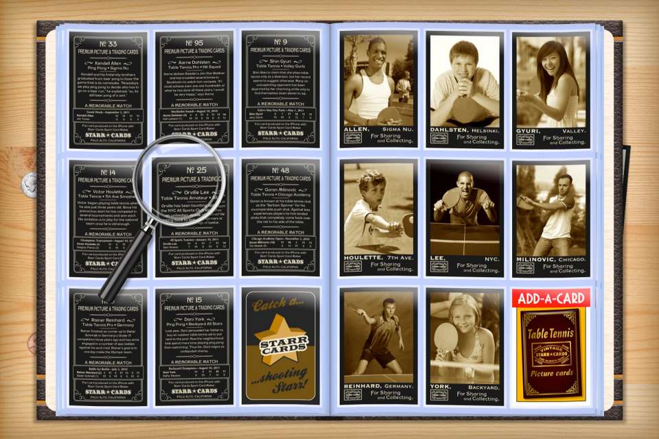 Make your own custom table tennis cards with Starr Cards.
