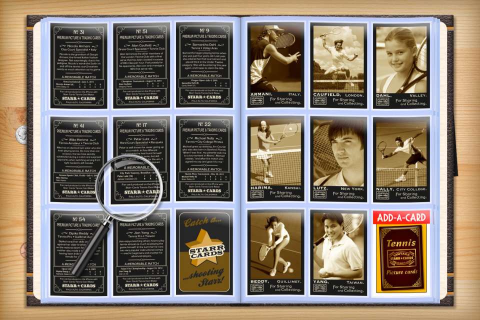 Make your own custom tennis cards with Starr Cards.