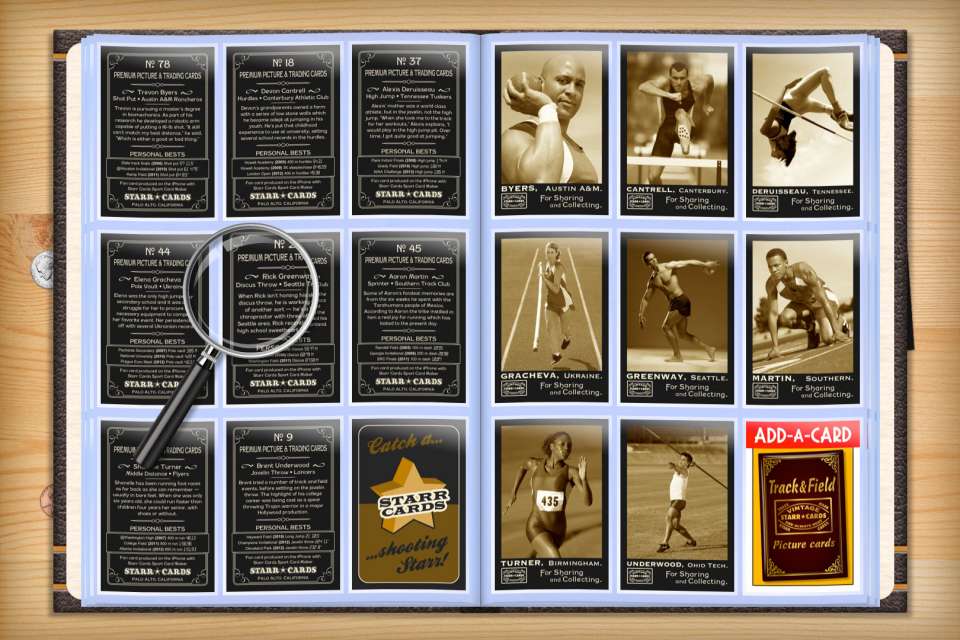 Make your own custom track and field cards with Starr Cards.