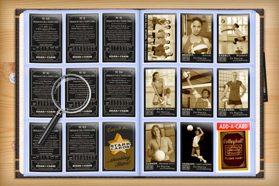 Make your own custom volleyball cards with Starr Cards.