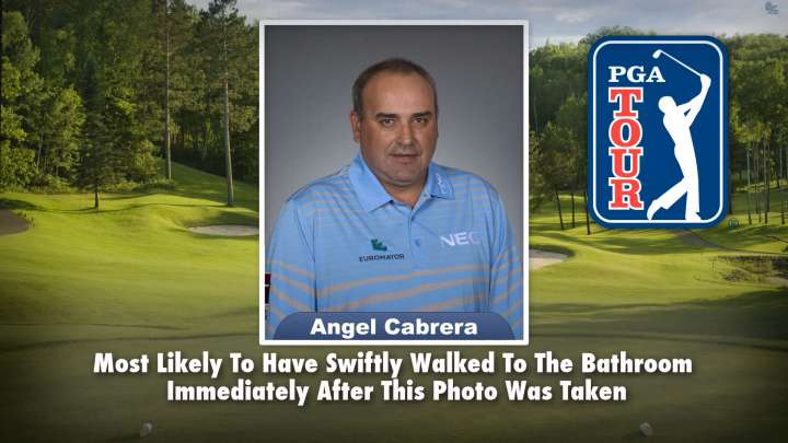 Angel Cabrera on "Tonight Show Superlatives" read by Jimmy Fallon