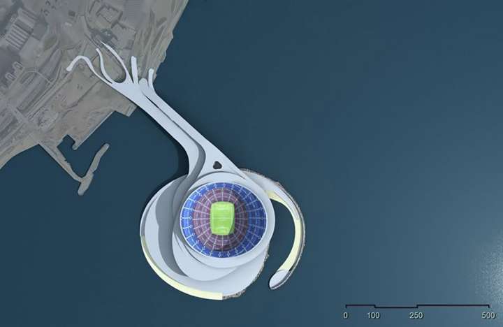 Barcelona FC's proposed Barcelona Bay Stadium