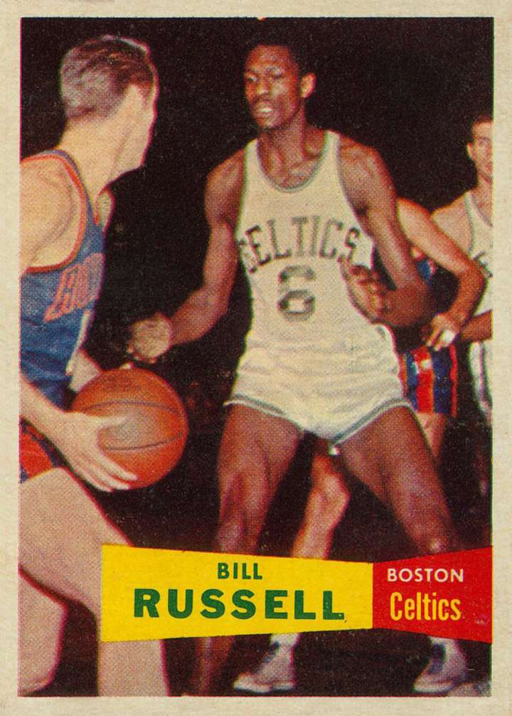 Bill Russell 1957 Topps rookie basketball card