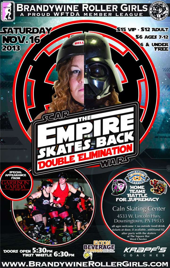 Brandywine Roller Girls roller derby poster