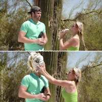 Bro vs Pro: Brodie Smith gets pied by Paige Spiranac